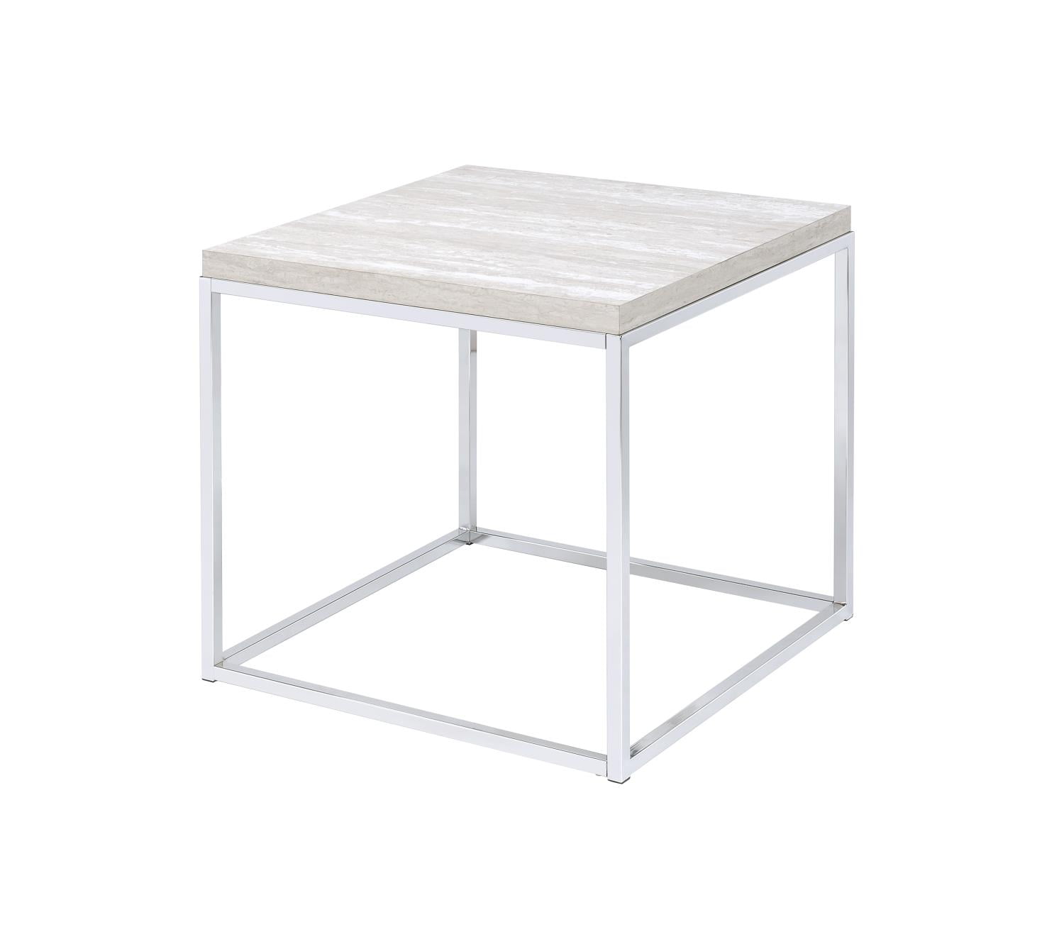 Picture of ACME 84627 Snyder End Table - Chrome - 24 x 24 x 24 in.