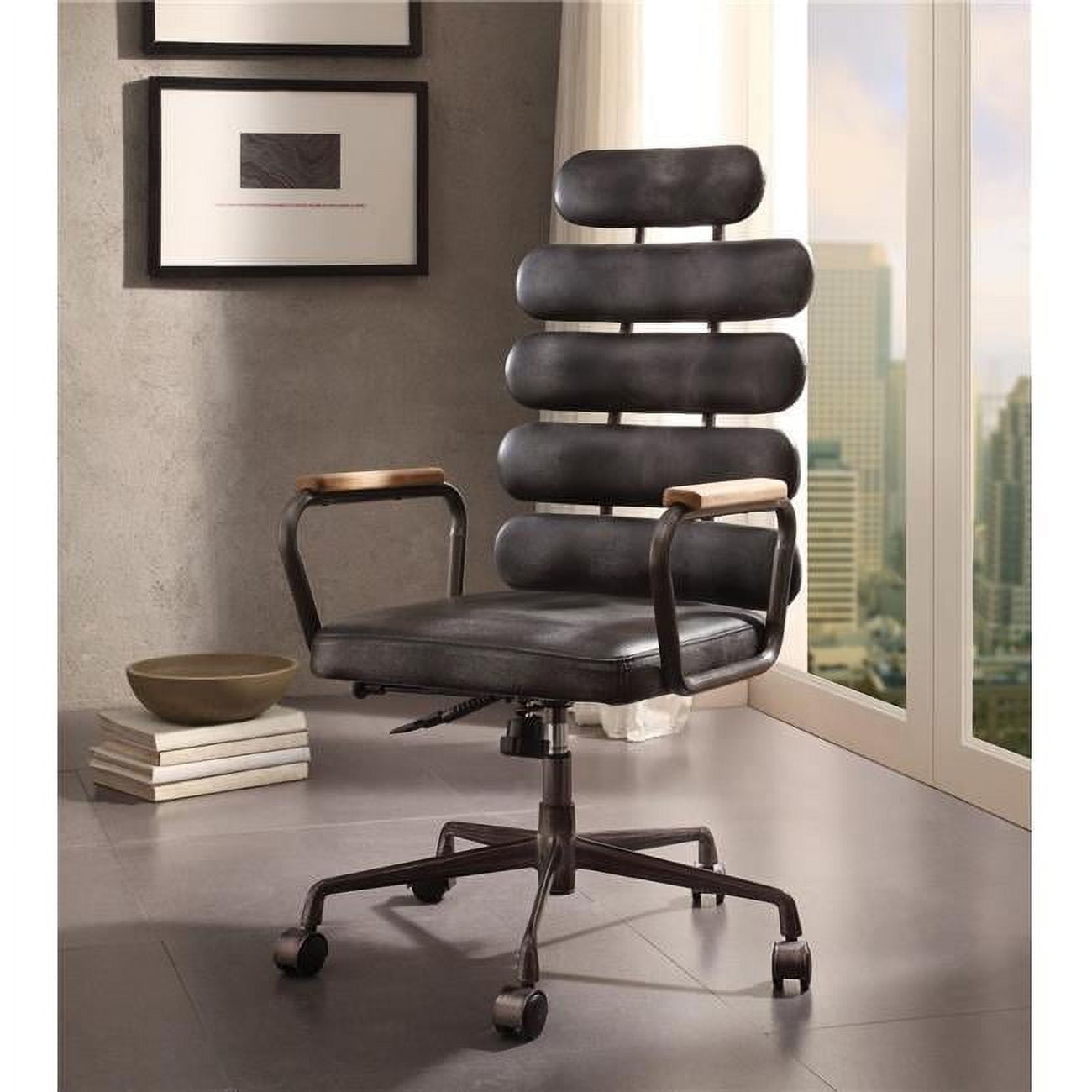 Picture of ACME 92107 Calan Executive Office Chair - Vintage Black Top Grain Leather - 42 x 22 x 27 in.