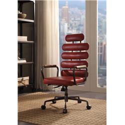 Picture of ACME 92109 Calan Executive Office Chair - Vintage Red Top Grain Leather - 42 x 22 x 27 in.