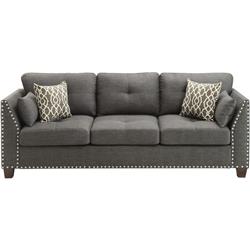 Picture of ACME 52405 Laurissa Sofa with 4 Pillows - Light Charcoal Linen - 35 x 81 x 31 in.