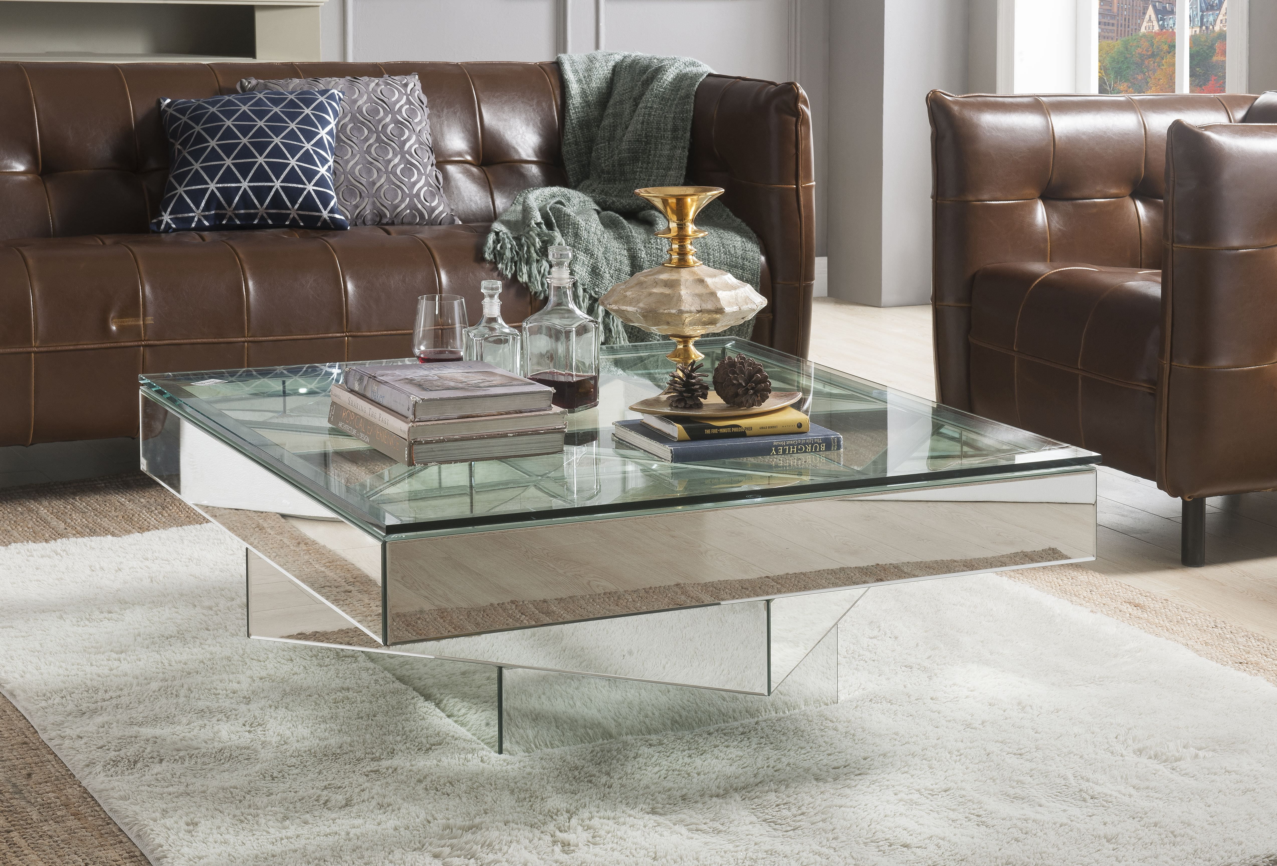 Picture of ACME 80270 Meria Coffee Table - Mirrored - 15 x 40 x 40 in.
