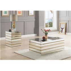 Picture of ACME 80330 Osma Coffee Table - Mirrored & Gold - 18 x 44 x 25 in.