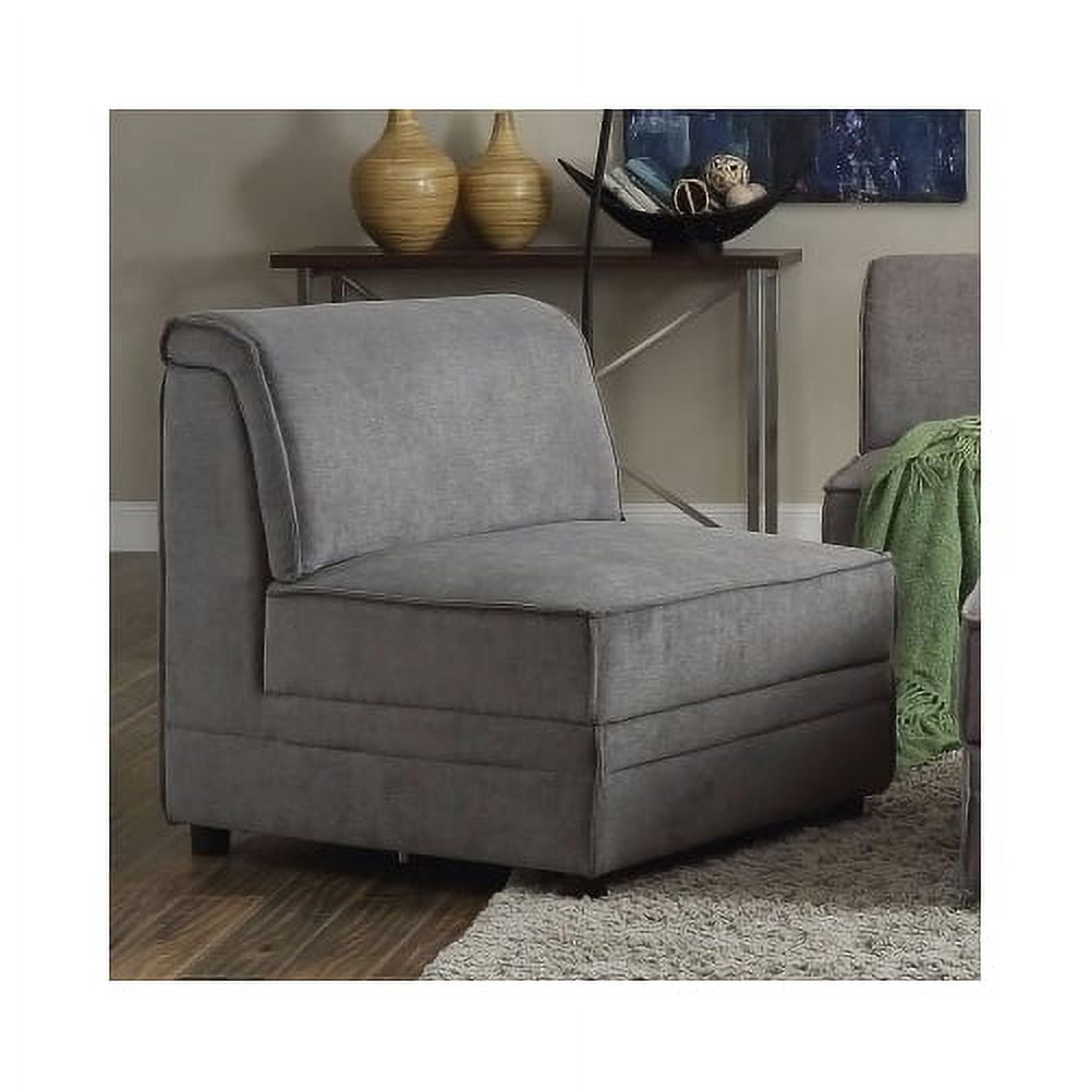Picture of ACME 53780 Bois Modular Armless Chair - Gray Velvet - 33 x 30 x 34 in.
