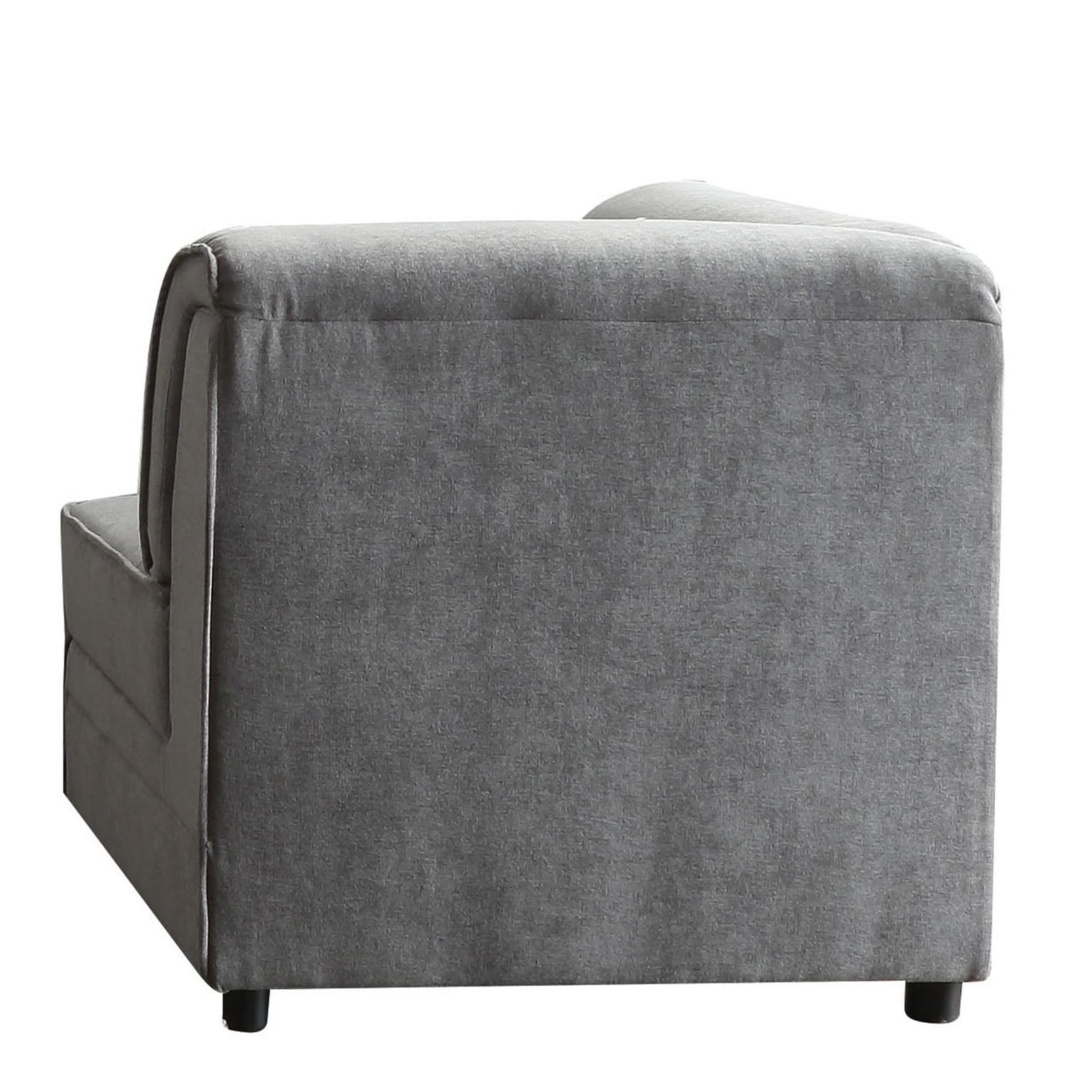 Picture of ACME 53781 Bois Modular Wedge with 1 Pillow - Gray Velvet - 33 x 34 x 34 in.
