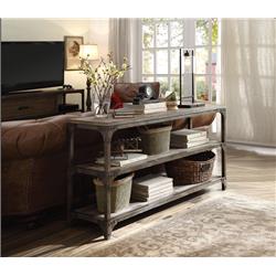 Picture of ACME 72685 Rectangular Gorden Console Table - Weathered Oak & Antique Silver - 30 x 60 x 16 in.