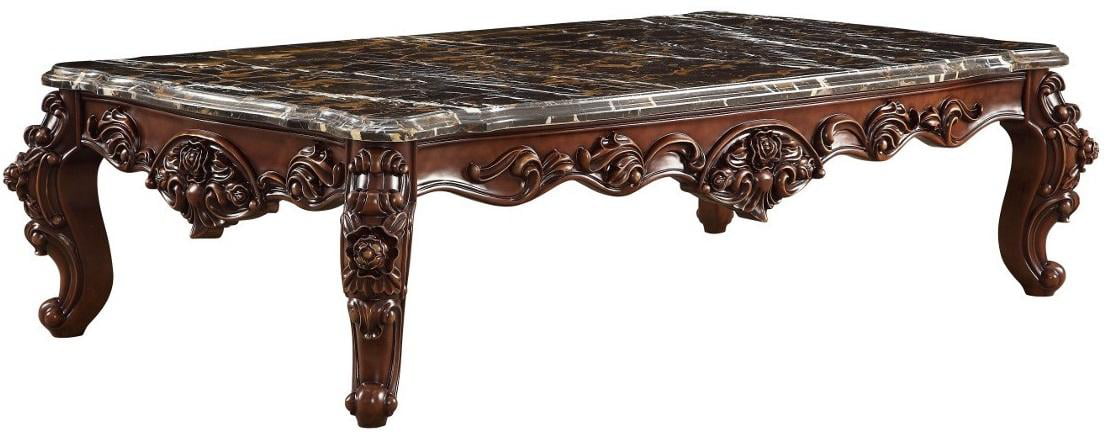 Picture of ACME 83070 Forsythia Coffee Table - Marble & Walnut - 20 x 71 x 40 in.