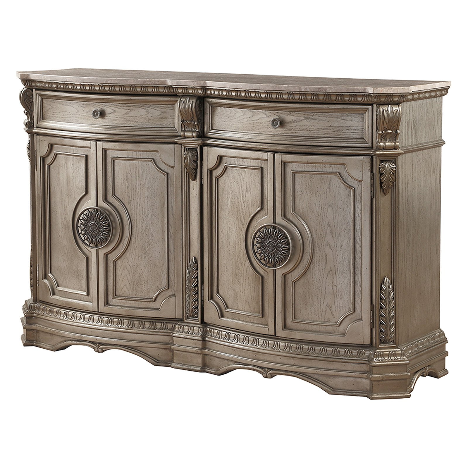 Picture of ACME 66925 Northville Server with Marble Top - Antique Champagne - 42 x 68 x 19 in.