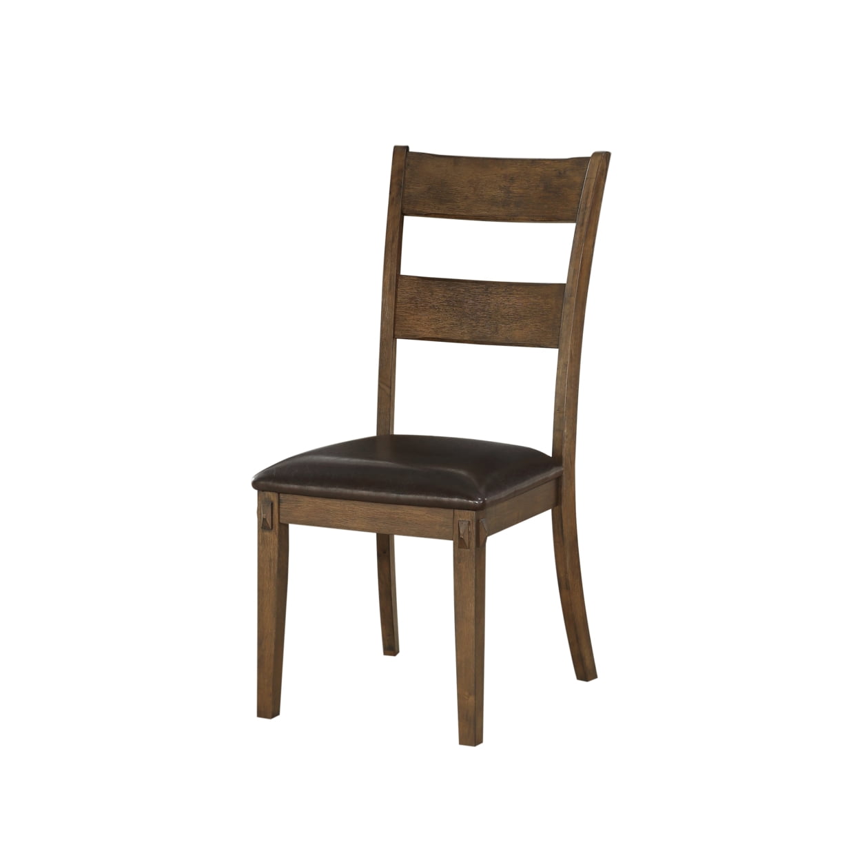 Picture of ACME 73162 Nabirye Side Chair - PU & Dark Oak&#44; Set of 2