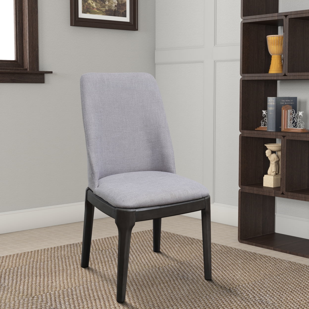 Picture of ACME 73172 Madan Side Chair - Light Gray Linen & Gray Oak&#44; Set of 2