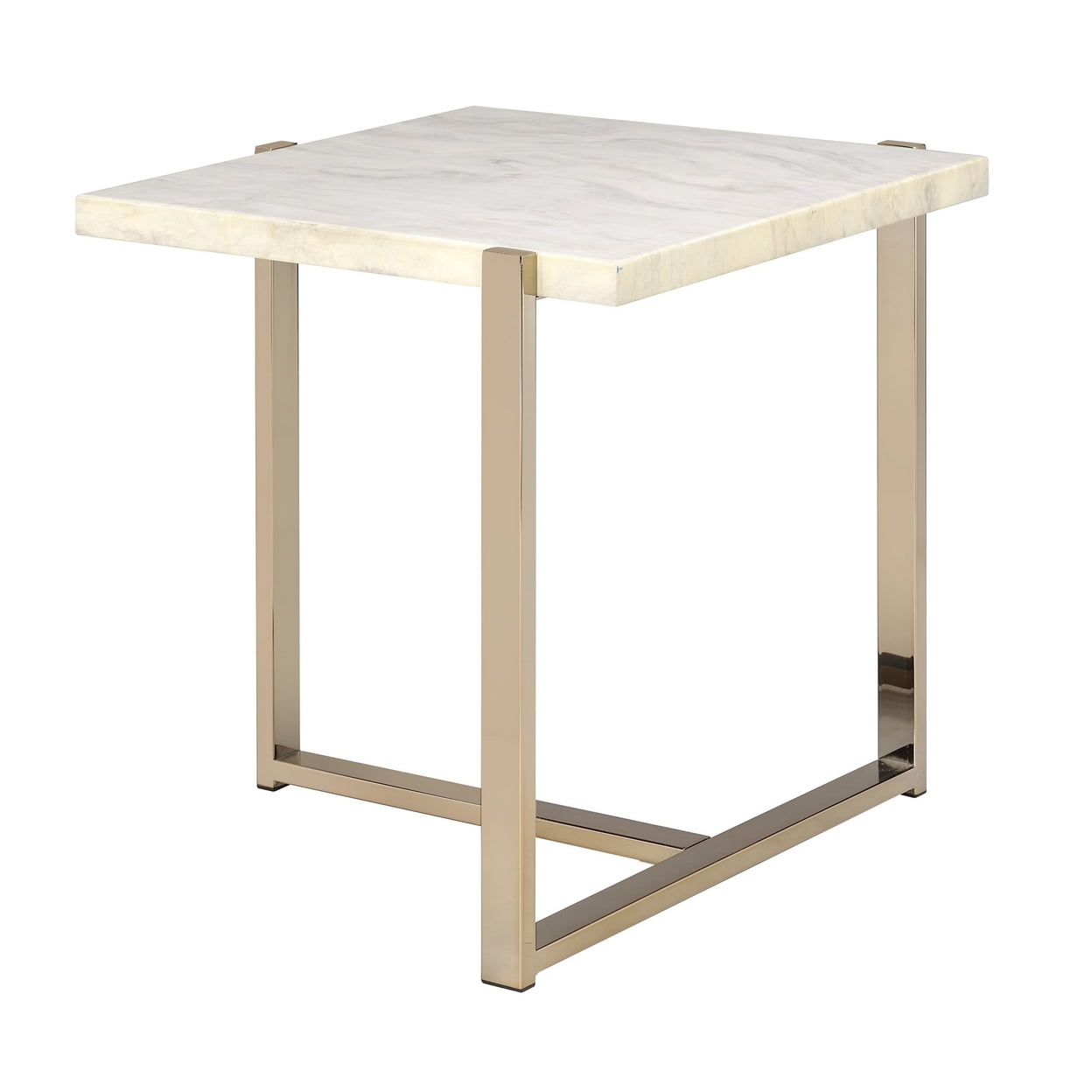 Picture of ACME 83107 Feit End Table - Faux Marble & Champagne - 24 x 24 x 23 in.