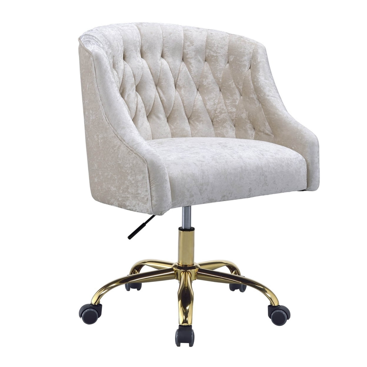 Picture of ACME 92517 Levian Office Chair - Vintage Cream Velvet & Gold
