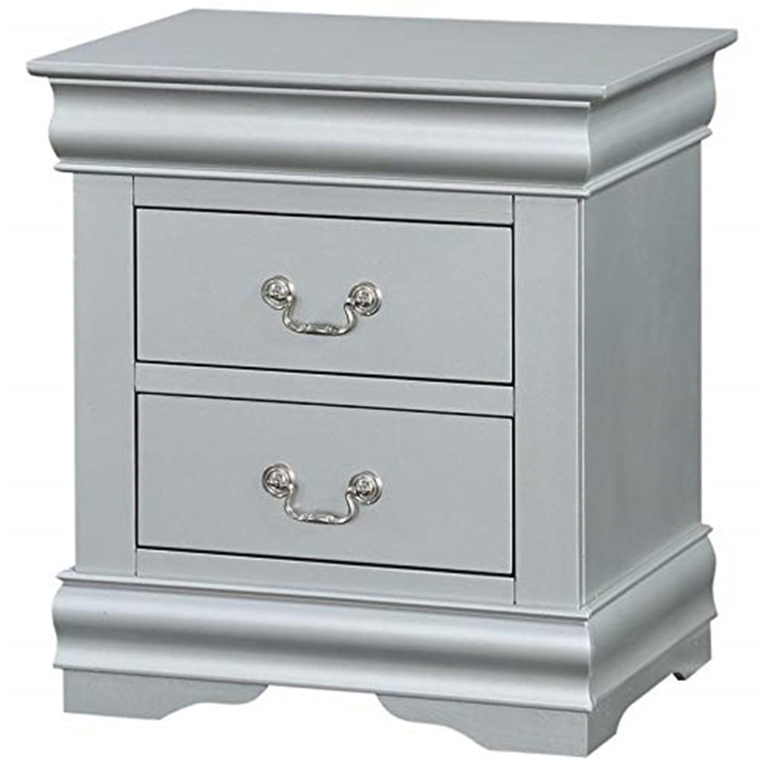 Picture of ACME 26703 Louis Philippe III Nightstand - Platinum - 24 x 22 x 16 in.
