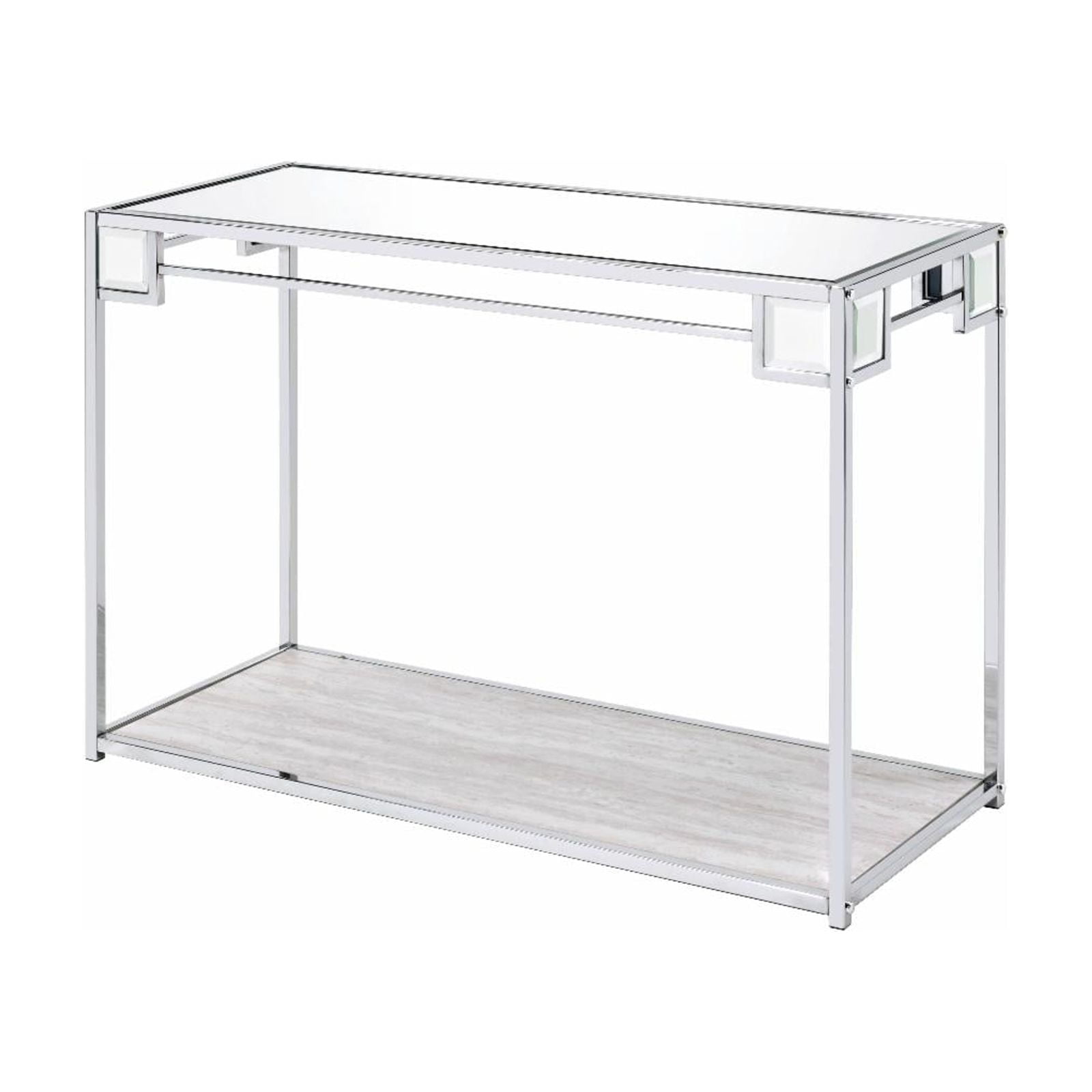 Picture of ACME Furniture 90308 44 x 18 x 30 in. Asbury Console Table, Mirrored, Chrome