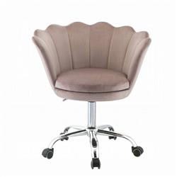 Picture of ACME Furniture 92938 28 x 24 x 31 -34 in. Micco Office Chair&#44; Rose Quartz Velvet & Chrome