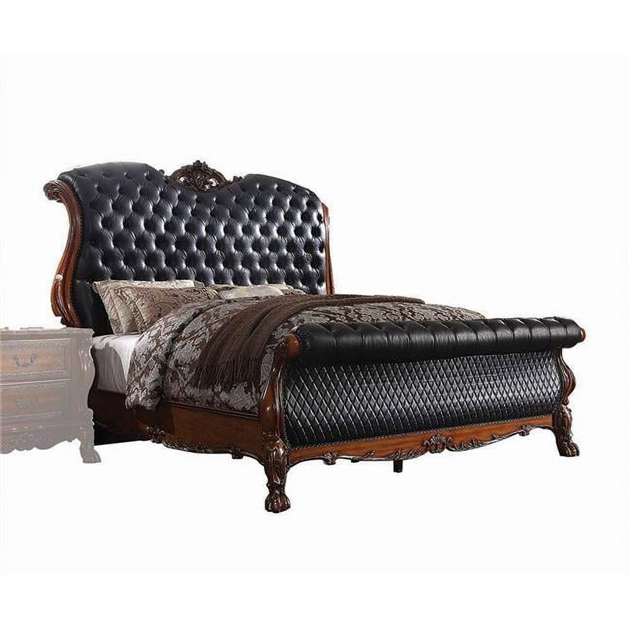 Picture of Acme Furniture 28227EK 76 x 88 x 104 in. Dresden Eastern Bed, Cherry Oak - King Size