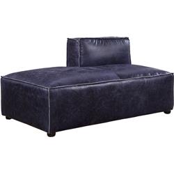 54 x 34 x 28 in. Birdie Modular Chaise, Vintage Blue Top Grain Leather - Acme Furniture 56598