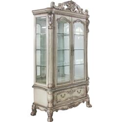 Picture of ACME 68182 Dresden Curio Cabinet&#44; Vintage Bone White