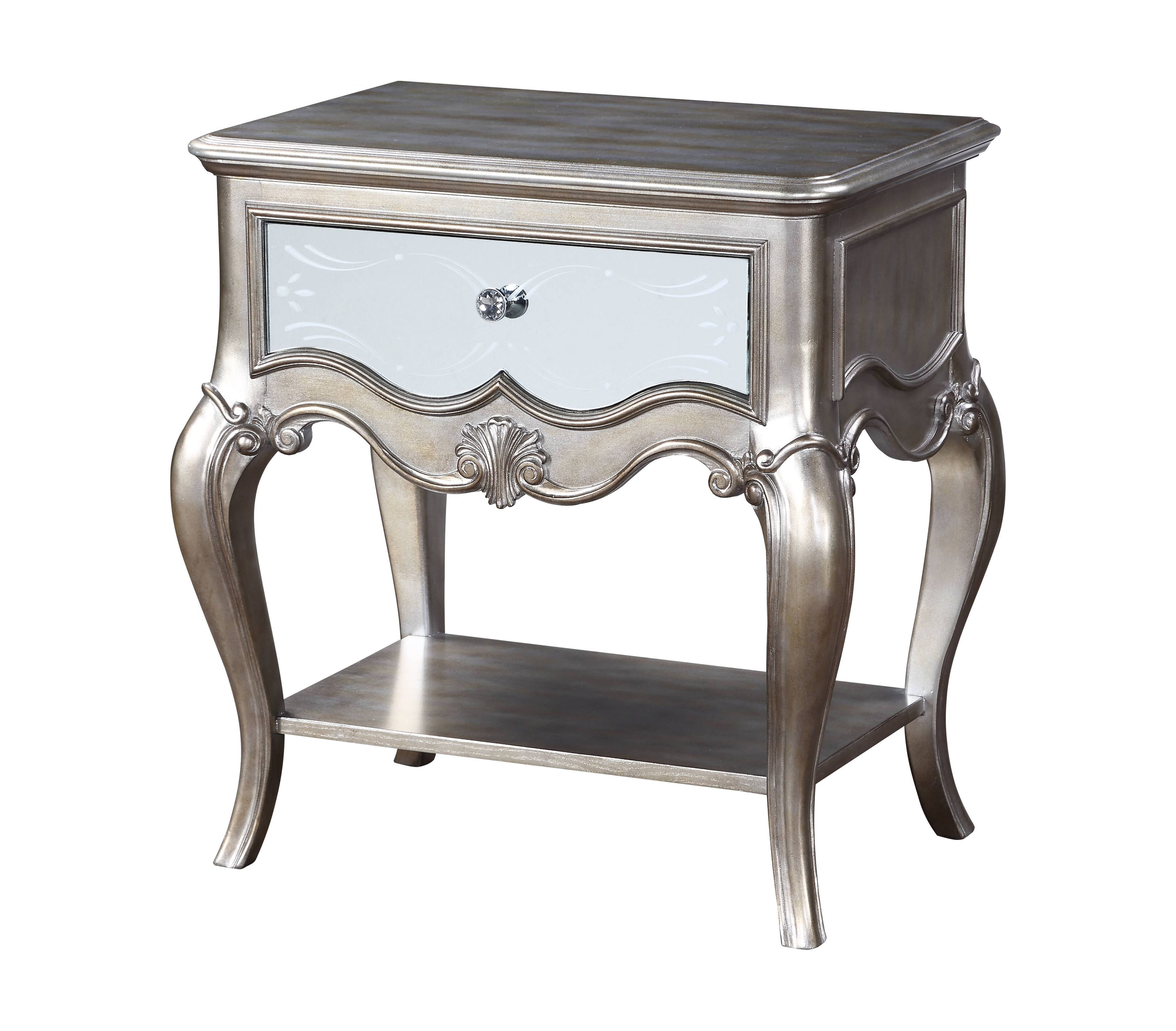 Picture of ACME Furniture 22207 Esteban Antique Champagne Nightstand
