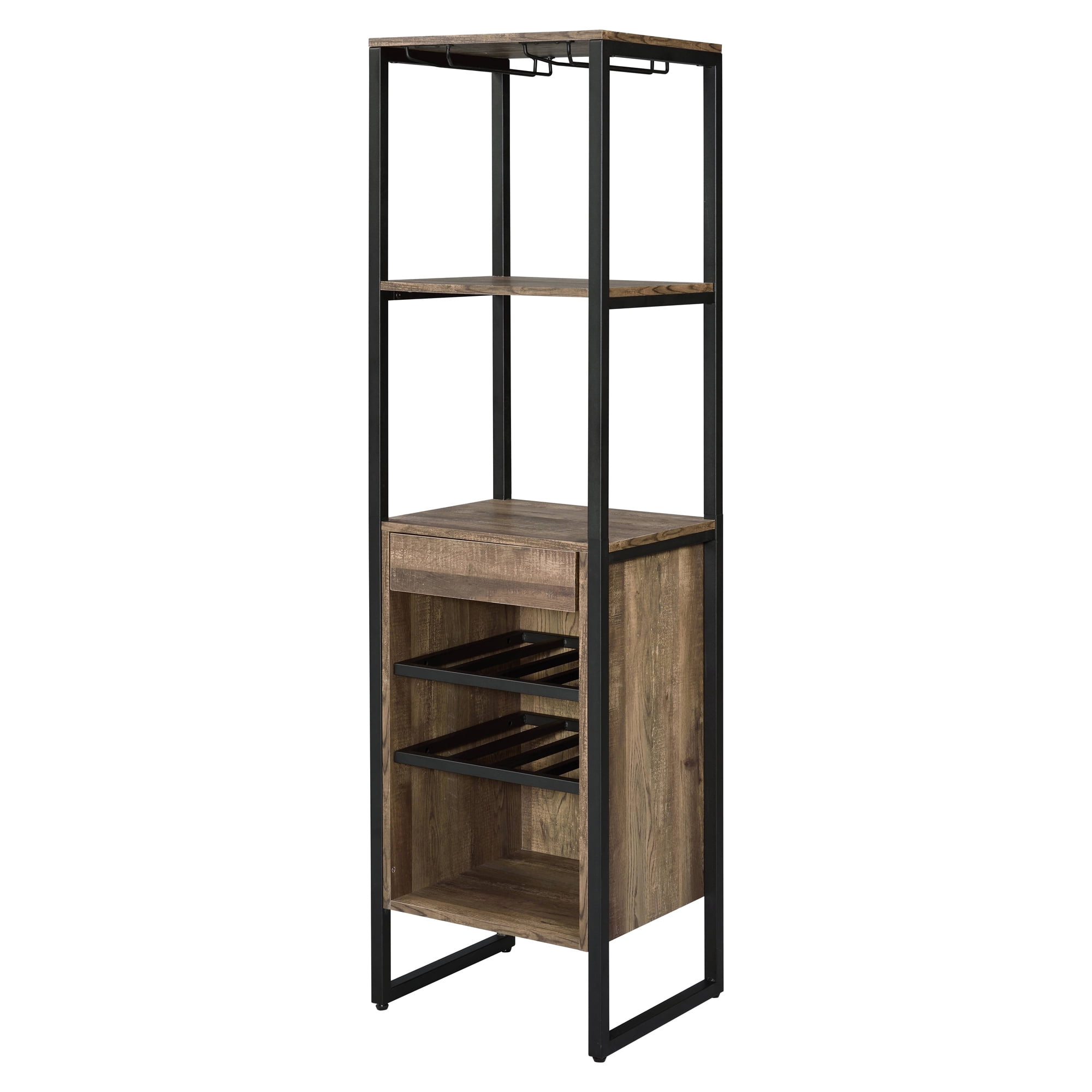 Picture of ACME Furniture 97800 Transitional Wine Cabinet&#44; Brown & Black - 70 x 16 x 17 in.