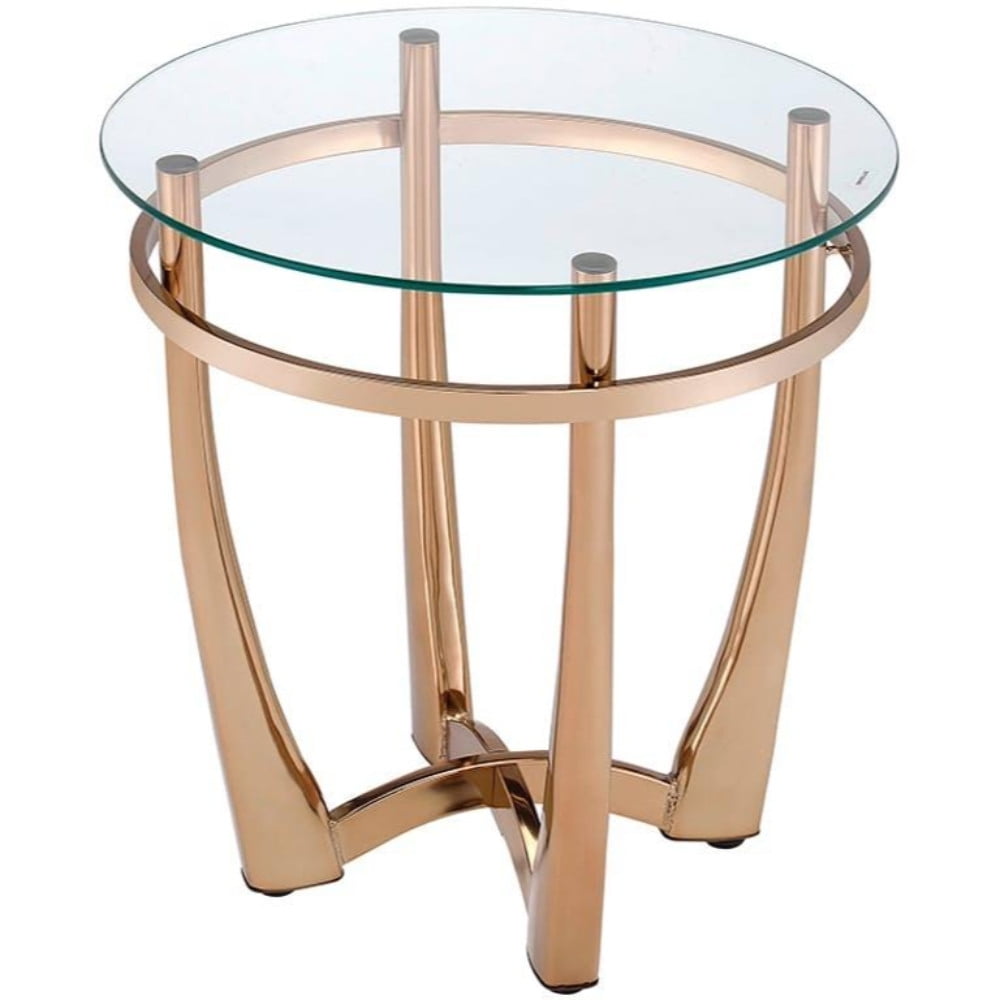 Picture of Acme Furniture 81612 Orlando II End Table&#44; Champagne & Clear Glass