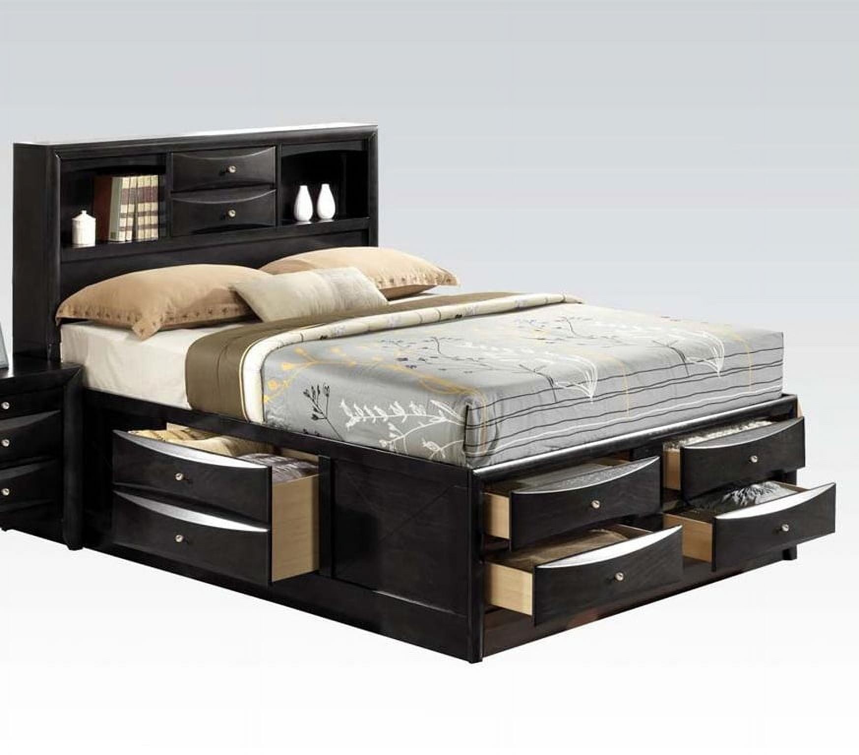 Picture of ACME Furniture 21606EK KIT 91 x 79 x 56 in. Ireland Eastern Bed with Storage, Black - King Size