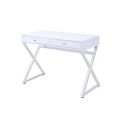 Picture of ACME Furniture 92610 42 x 19 x 31 in. Coleen Desk&#44; White & Chrome
