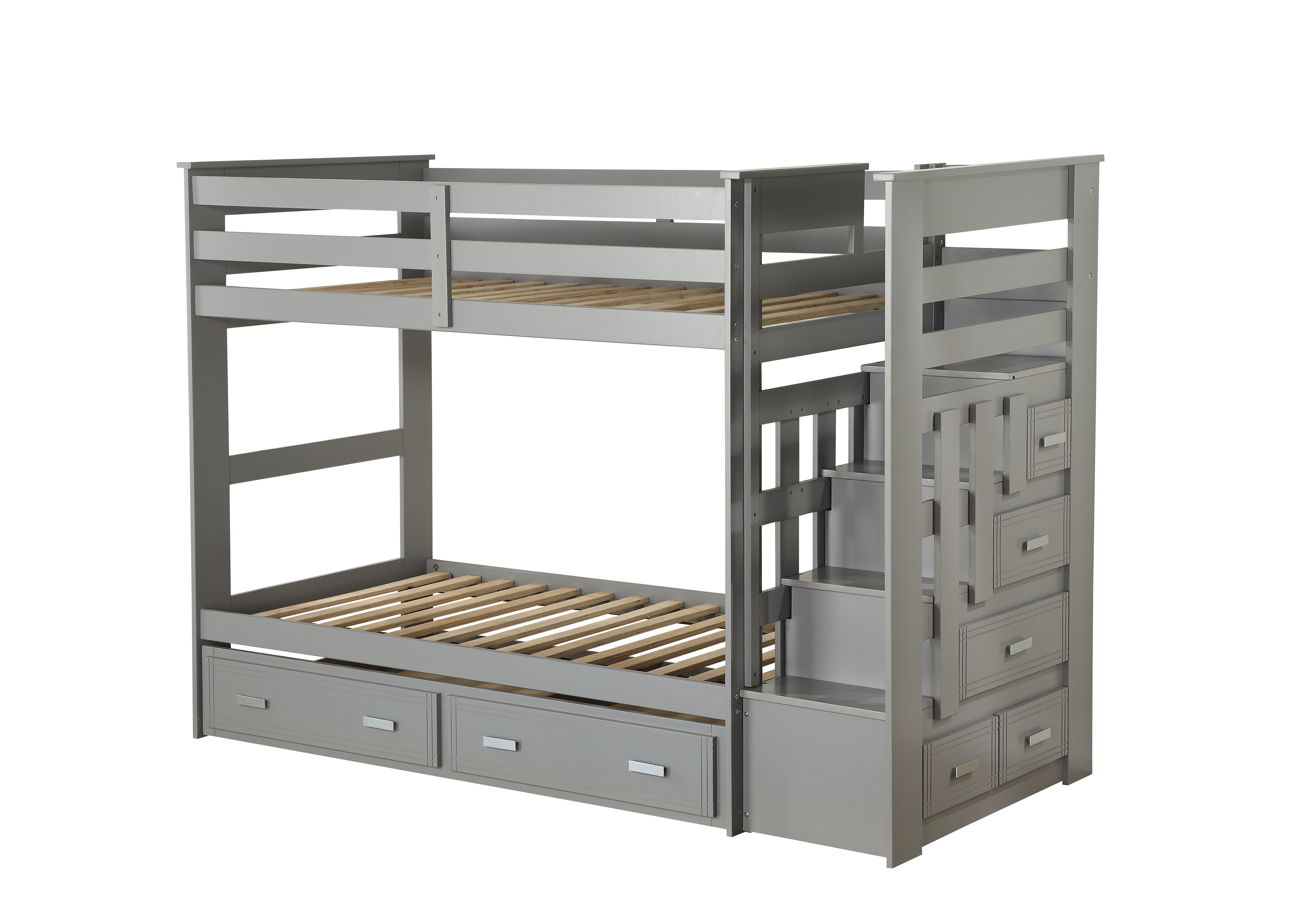 Picture of ACME Furniture 37870 97 x 43 x 68 in. Allentown Bunk Bed & Trundle Storage&#44; Gray - Twin Size