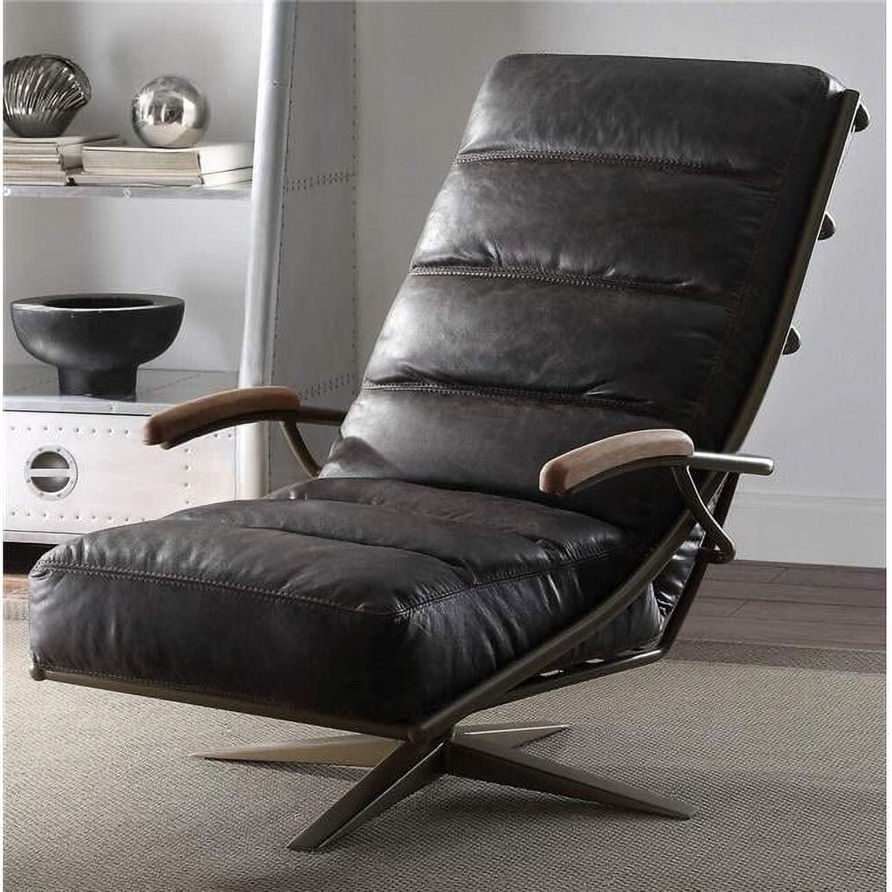Picture of Acme Furniture 59834 Ekin Accent Chair, Morocco Top Grain Leather