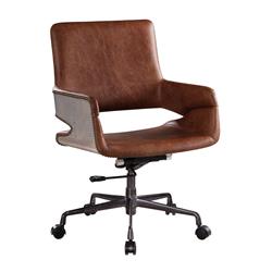 Picture of ACME Furniture 92567 24 x 24 x 35-40 in. Kamau Office Chair&#44; Vintage Cocoa Top Grain Leather