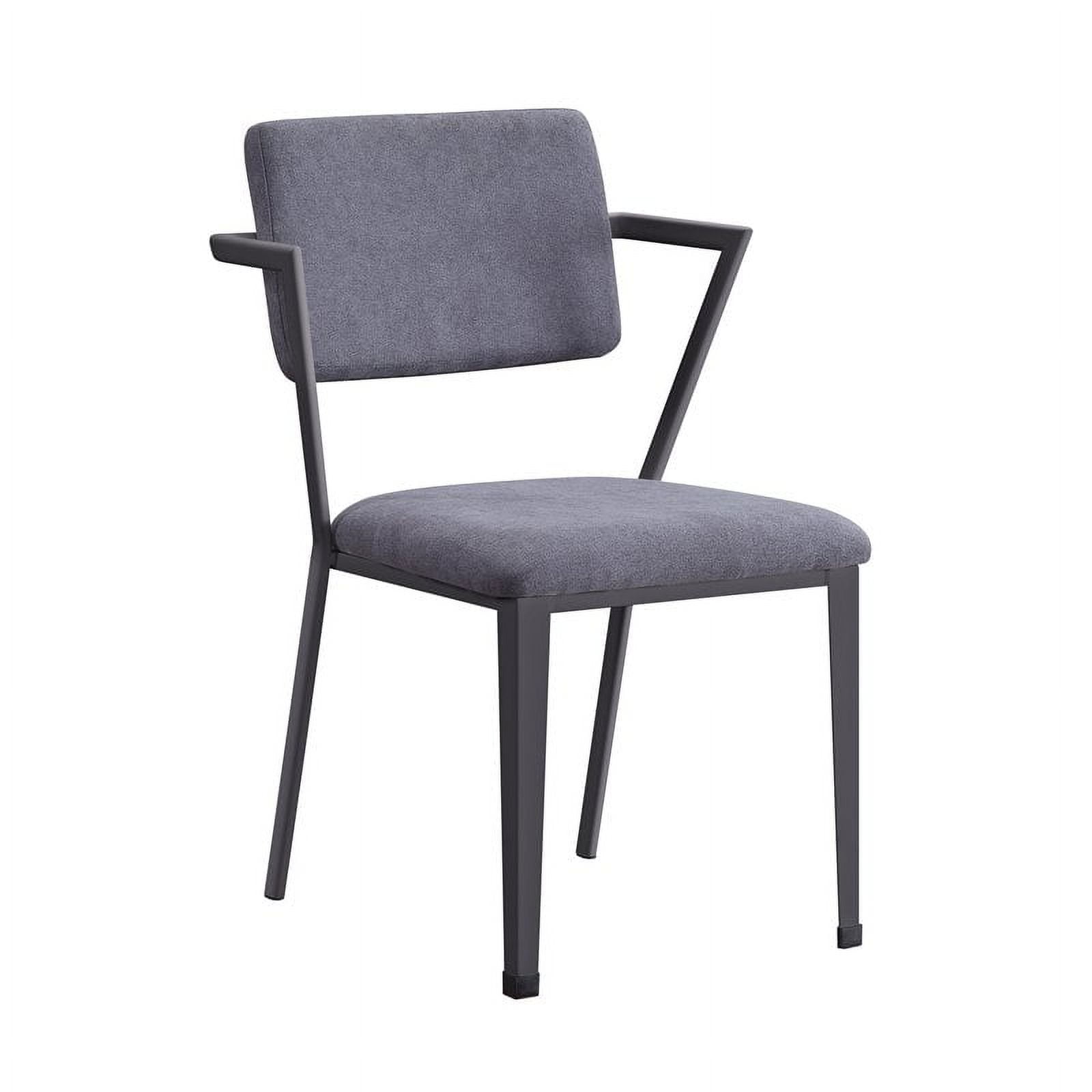 Picture of ACME Furniture 37898 24 x 22 x 33 in. Cargo Chair&#44; Gray Fabric & Gunmetal
