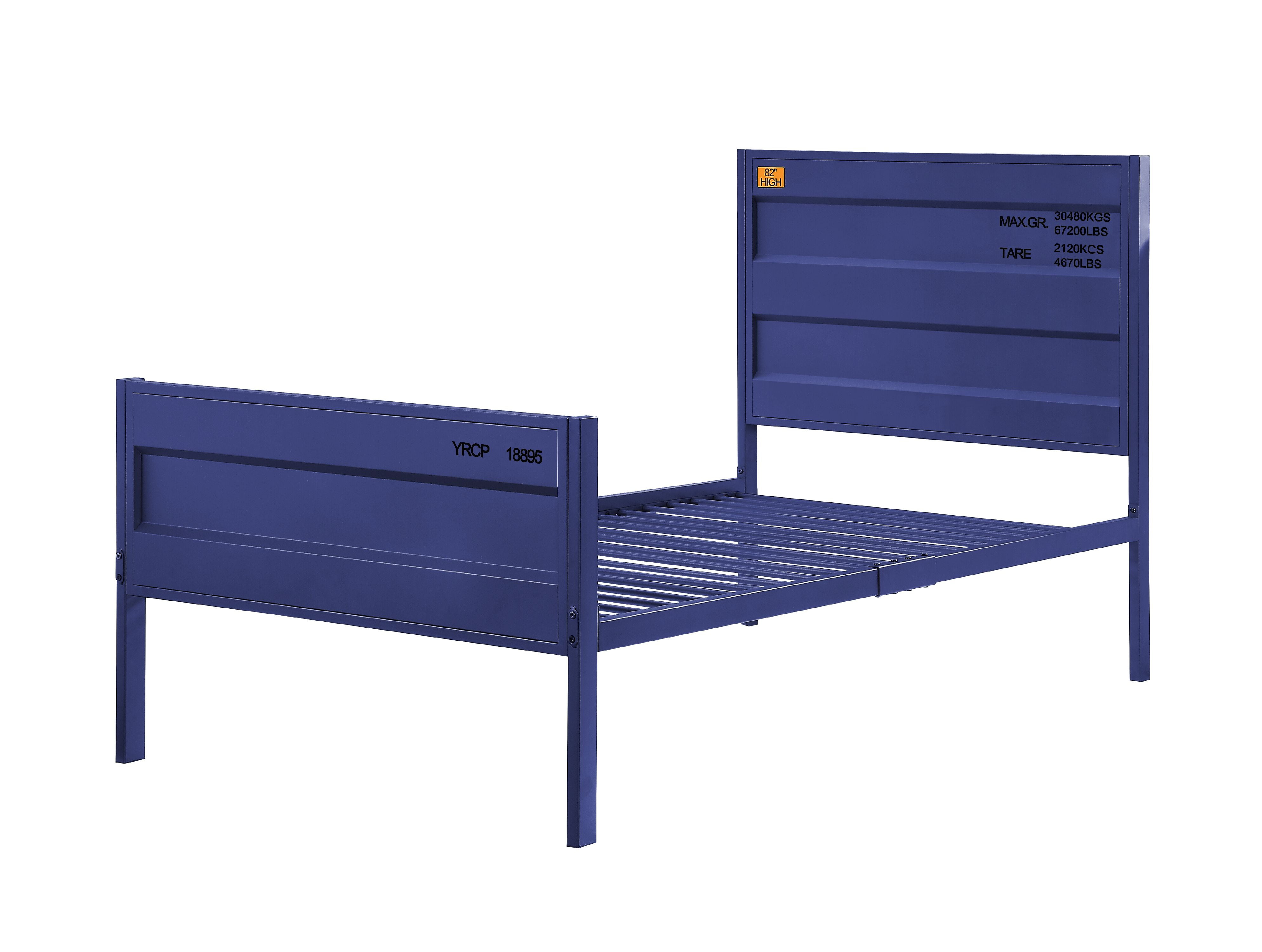 Picture of ACME Furniture 35930T 79 x 41 x 44 in. Cargo Bed, Blue - Twin Size