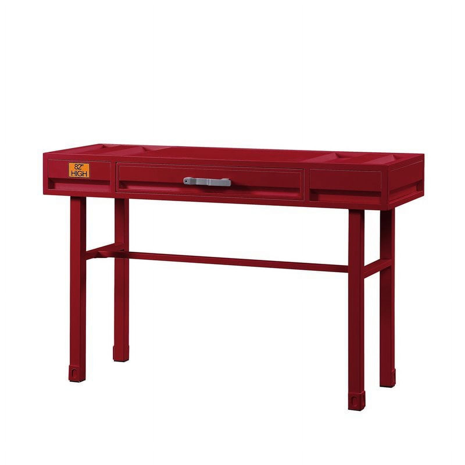 Picture of ACME Furniture 35953 Cargo Vanity Desk&#44; Red & Silver - 30 x 17 x 48 in.