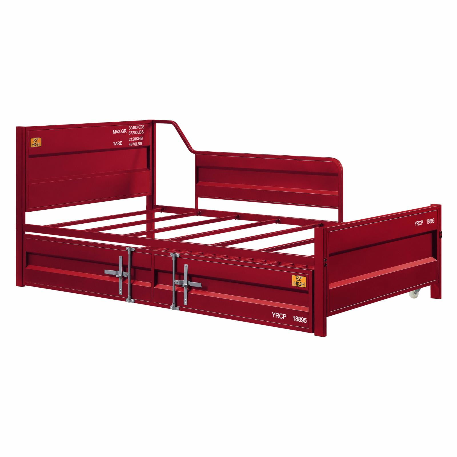 Picture of ACME 39895 Cargo Daybed & Trundle&#44; Red - Twin Size
