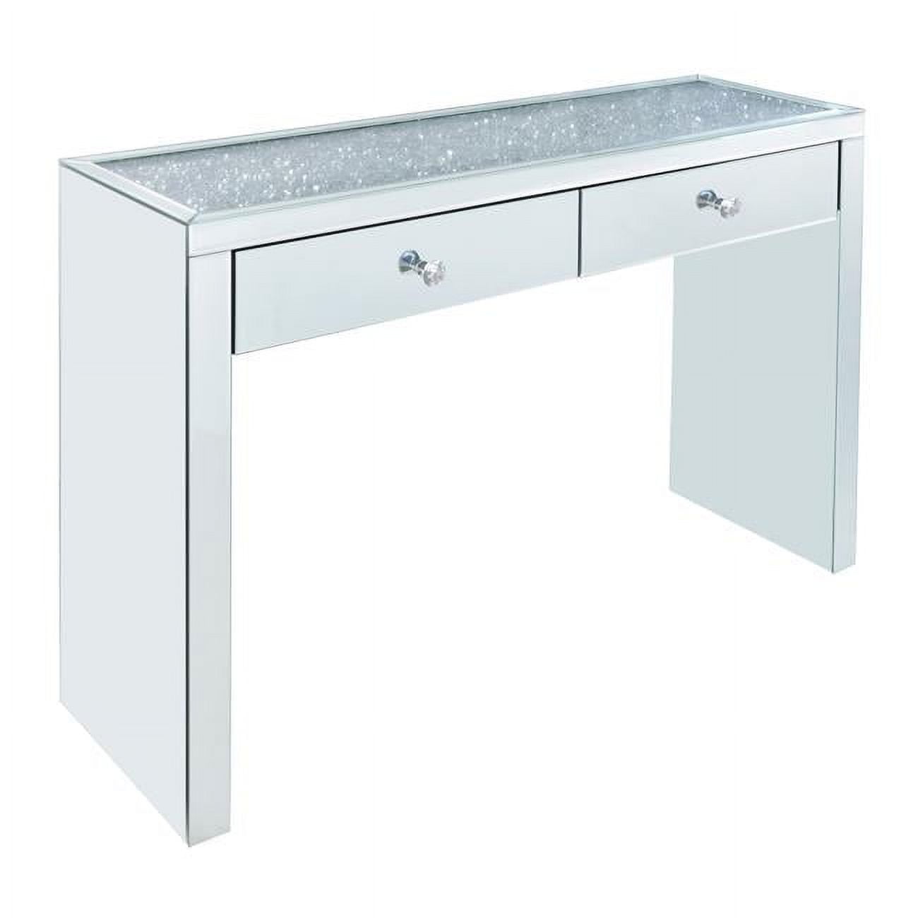 Picture of ACME Furniture 90507 47 x 14 x 32 in. Noralie Console Table&#44; Mirrored & Faux Diamonds