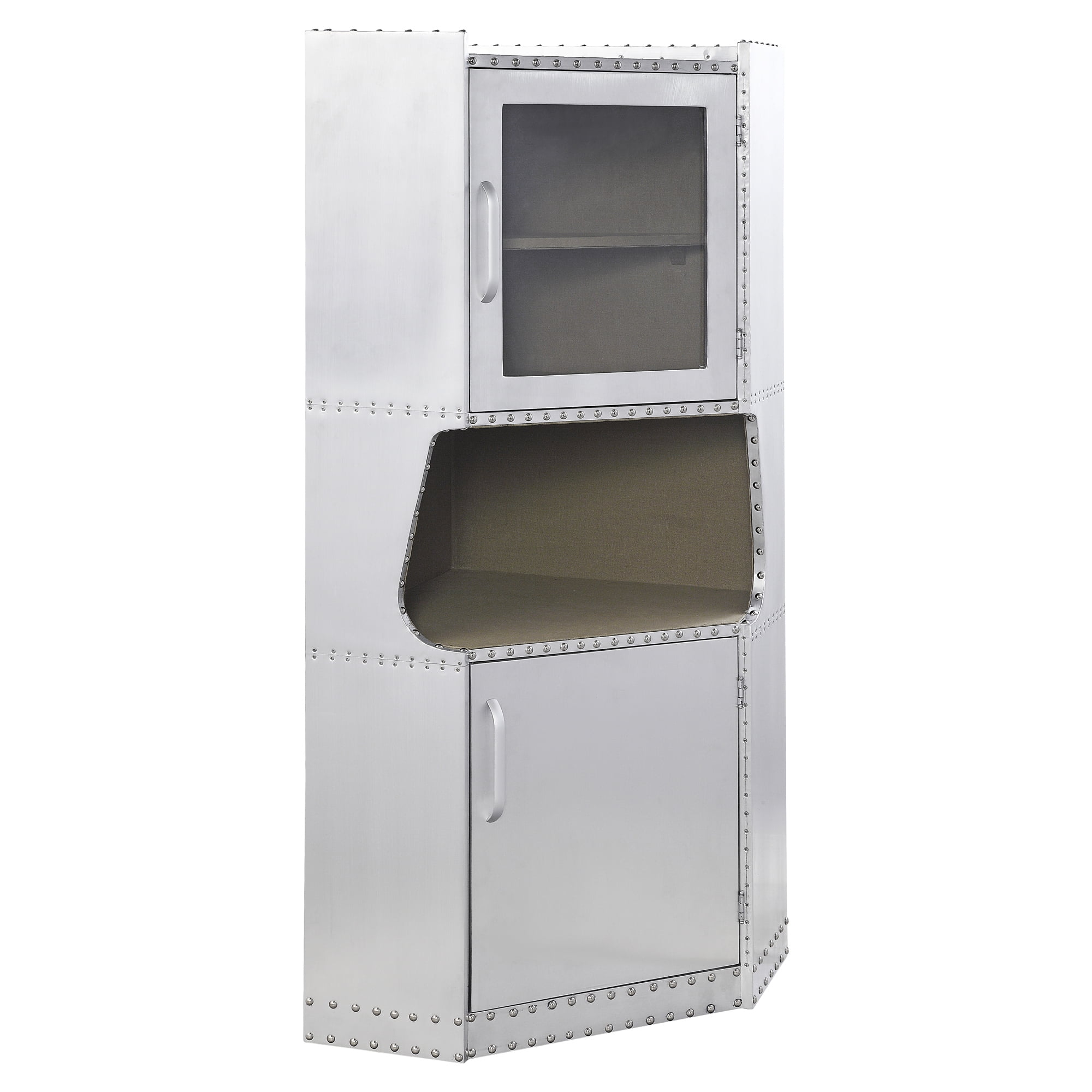 Picture of ACME Furniture 97710 30 x 22 x 57 in. Brancaster Cabinet&#44; Aluminum