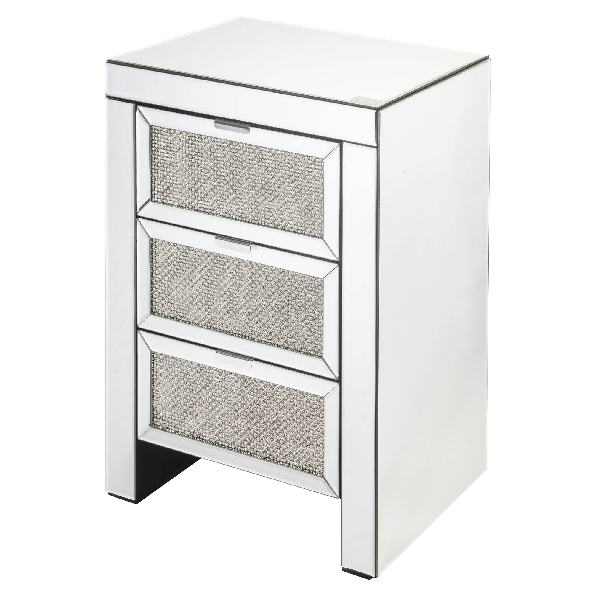 Picture of ACME Furniture 97661 18 x 14 x 26 in. Lavina Accent Table&#44; Mirrored & Faux Diamonds
