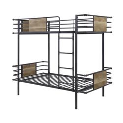 ACME Furniture 38130 Deliz Twin & Twin Size Gunmetal Bunk Bed, Grey -  Acme Furniture Industry Inc