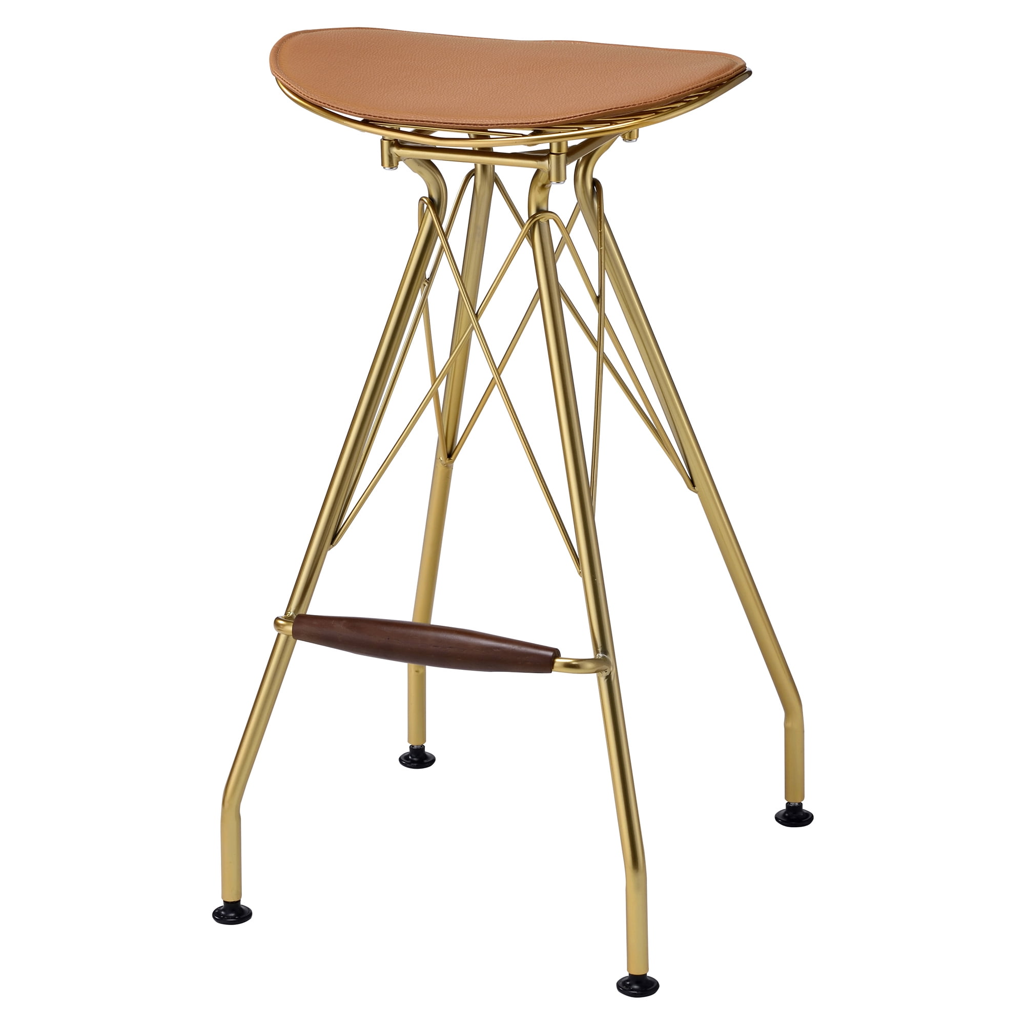 Picture of ACME Furniture 96850 30 in. Dragea Bar Stool&#44; Whiskey PU & Gold - Set of 2