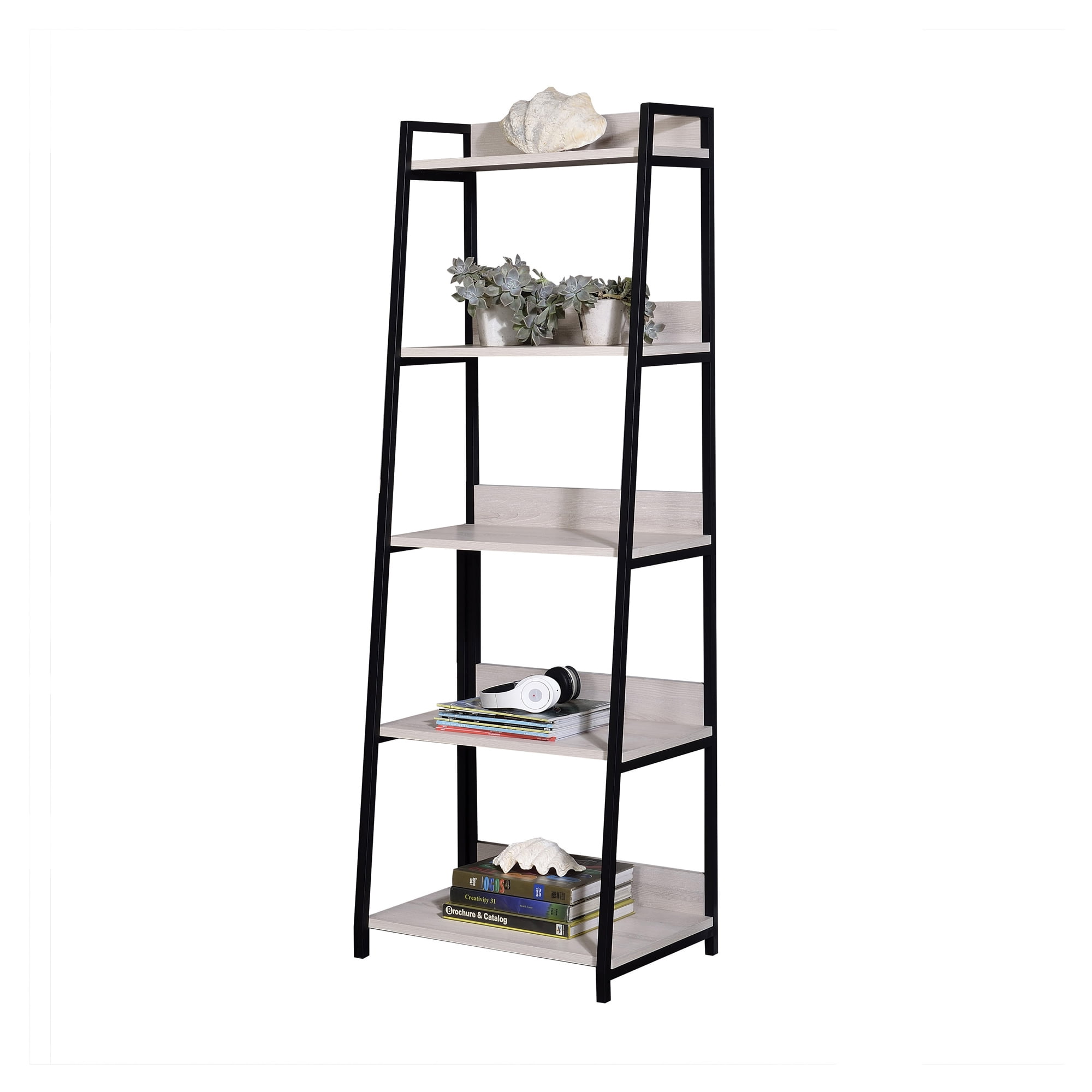 Picture of ACME Furniture 92674 24 x 16 x 67 in. Wendral 5-Tier 23 in. Bookshelf&#44; Natural & Black