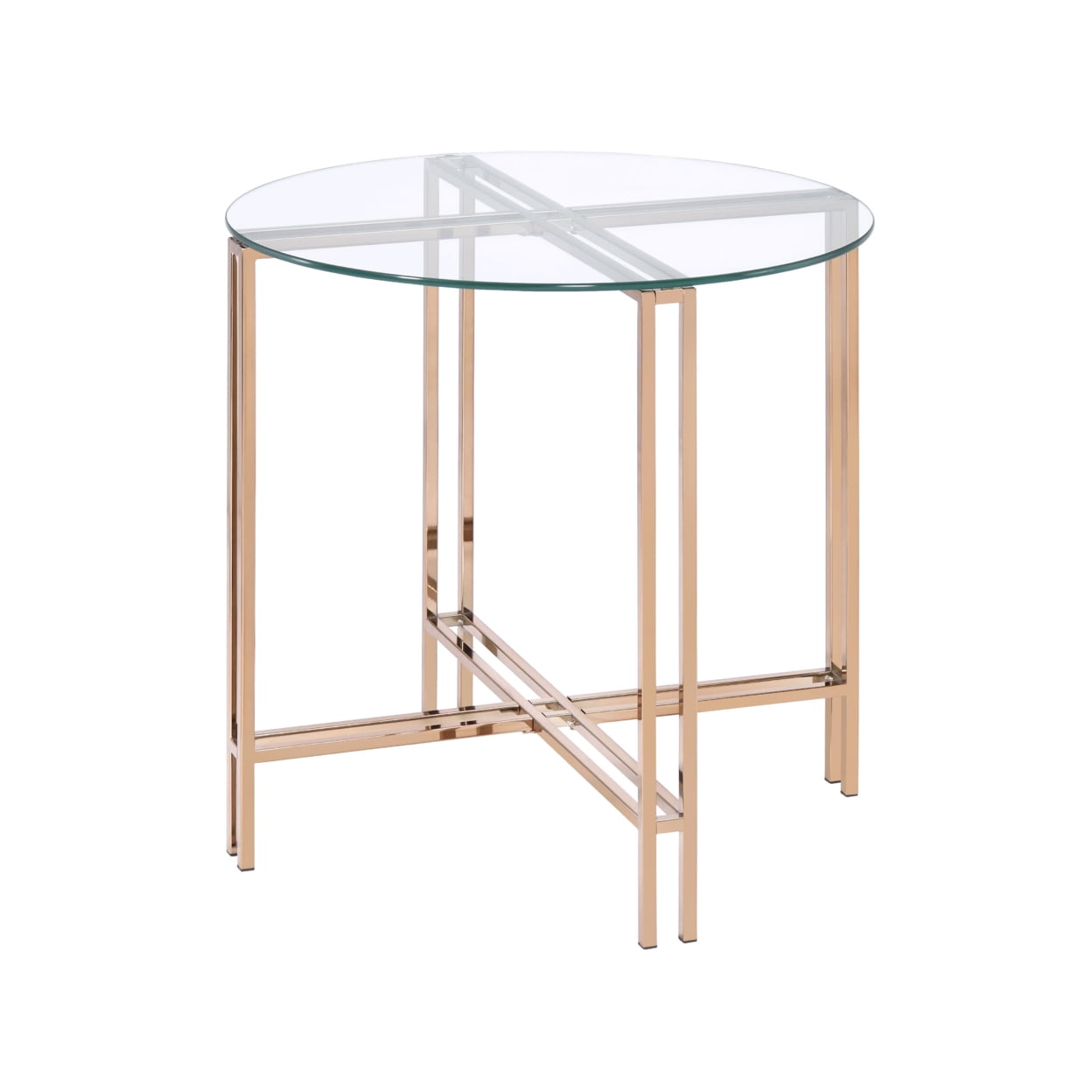 Picture of ACME Furniture 82997 23 in. dia. x 24 in. Veises End Table, Champagne