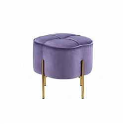 Picture of ACME Furniture 96463 17 in. dia. x 16 in. Bergia Ottoman&#44; Lavender Velvet