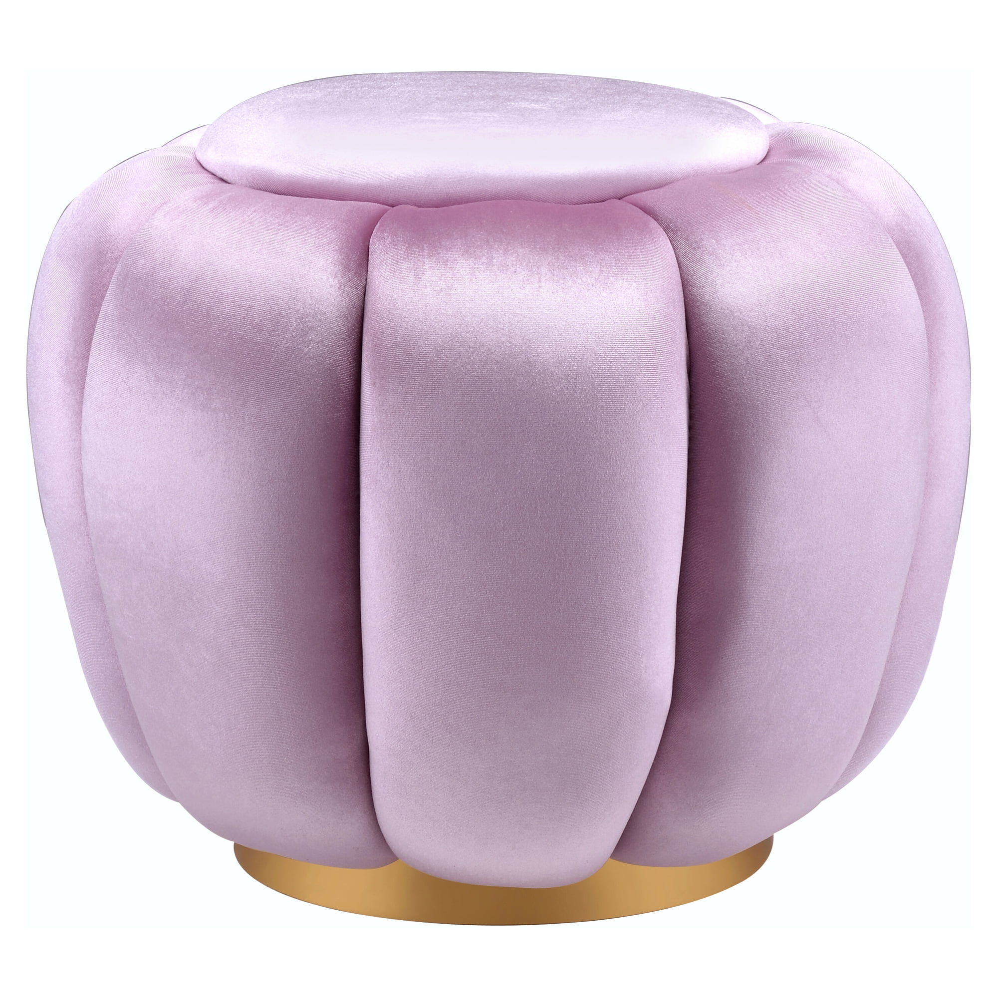 Picture of ACME Furniture 96465 19 in. dia. x 17 in. Heiress Ottoman&#44; Bubblegum Pink Velvet