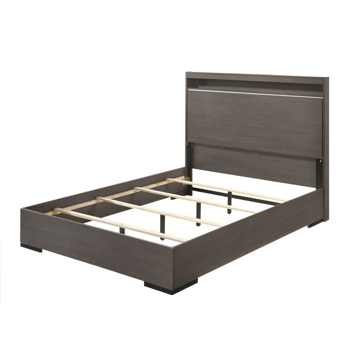 Picture of ACME Furniture 27650Q Escher Queen Bed&#44; LED & Gray Oak - 56 x 80 x 86 in.