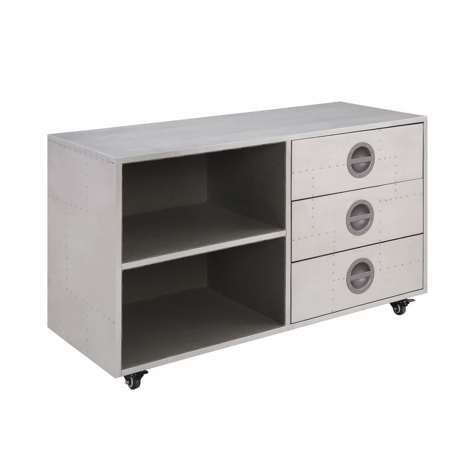 Picture of ACME Furniture 92427 39 x 16 x 23 in. Brancaster Cabinet&#44; Aluminum