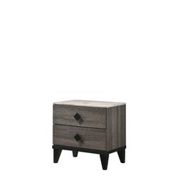 Picture of Acme Furniture 27673 24 x 16 x 24 in. Avantika Faux Marble & Rustic Gray Oak Nightstand