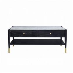 Picture of ACME Furniture 83225 44 x 22 x 18 in. Atalia Coffee Table&#44; Marble & Black