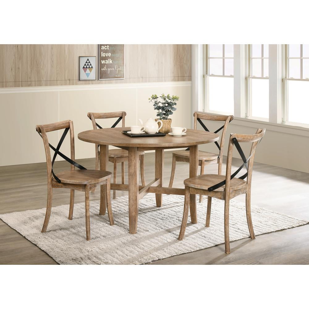 Picture of Acme 71775 47 in. Kendric Round Wood Dining Table, Rustic Oak