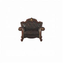 Picture of ACME Furniture 58222 50 x 38 x 46 in. Picardy Chair with 1 Pillow&#44; Vintage Cherry Oak & PU