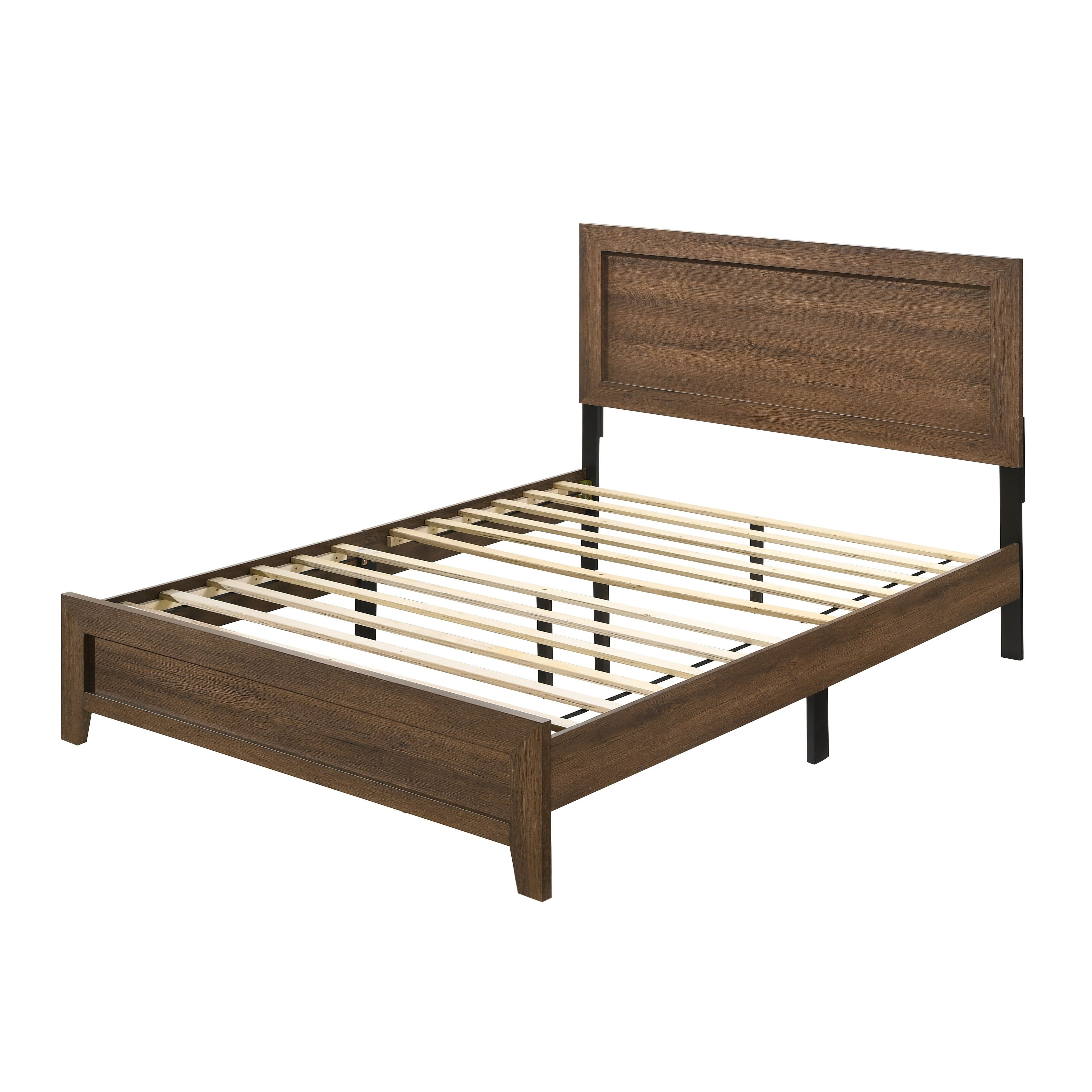 Picture of ACME Furniture 28047EK 84 x 78 x 43 in. Miquell Eastern Bed, Oak - King Size