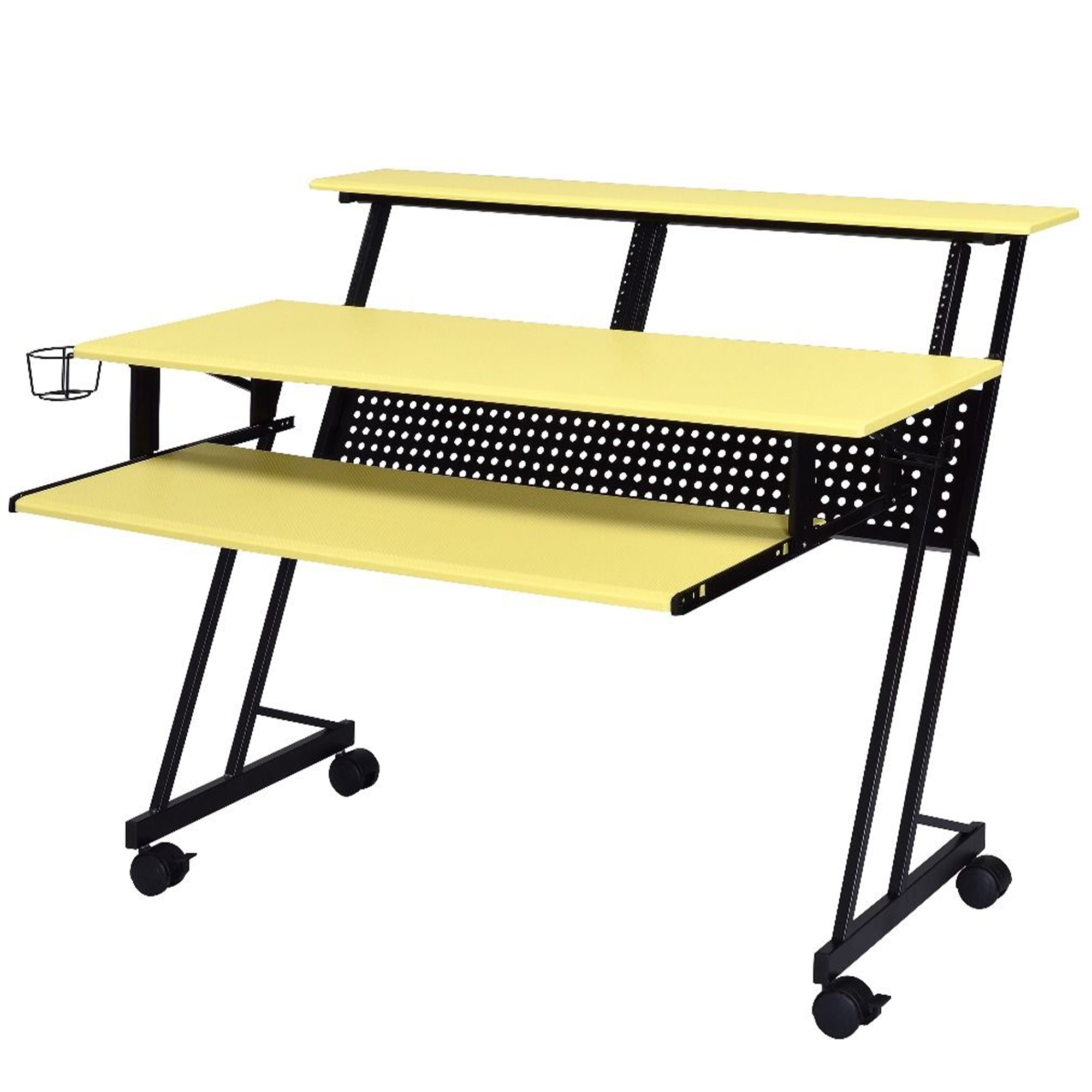 Picture of ACME Furniture 92904 47 x 28 x 38 in. Suitor Computer Desk&#44; Yellow & Black